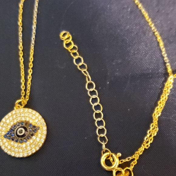 Sterling Silver Evil Eye Pendant - Picture 3 of 4